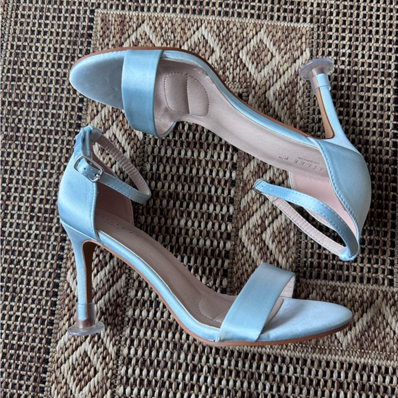 Kailee P Shoes - KAILEE P. Powder Blue Satin Stiletto Heels Size 8